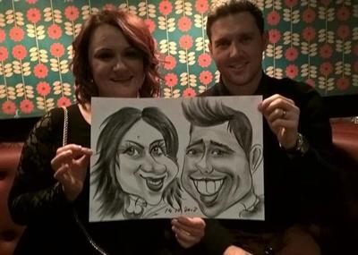 Caricaturist at Evening party