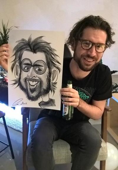 Alex Caricaturist Party Glasses and Beard