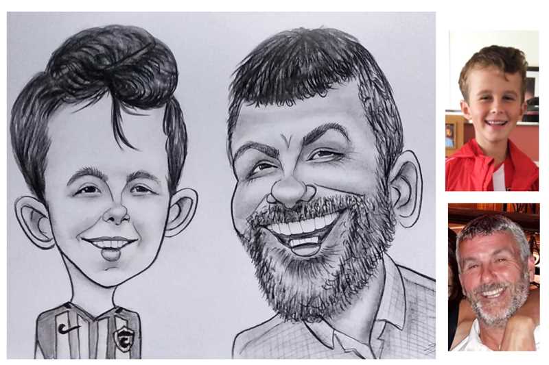 Perth and Aberdeen family caricature